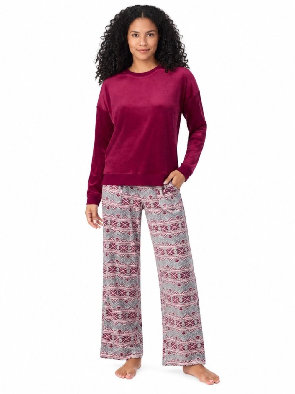 Nautica Women’s 2 Piece Fleece Pajama Set